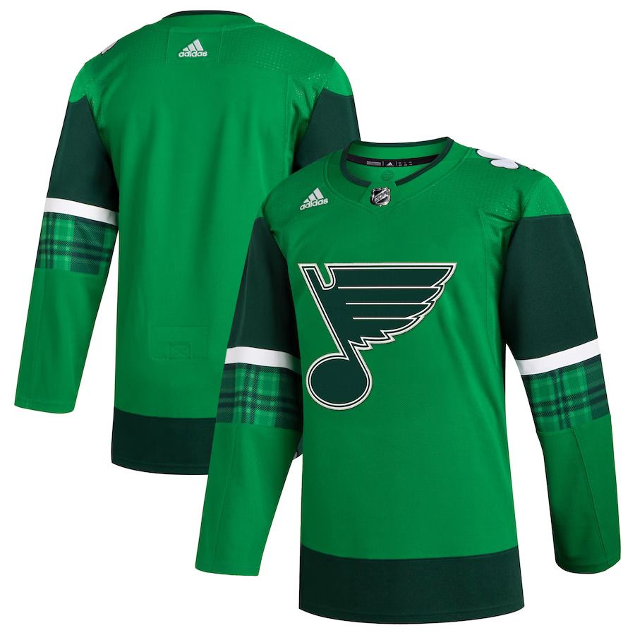 Men St. Louis Blues adidas Kelly Green 2023 St. Patricks Day Primegreen Authentic NHL Jersey